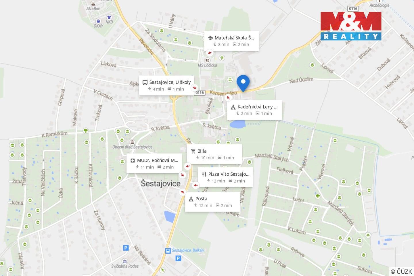 1+kk, Komenského, Šestajovice, Praha-východ, Středočeský kraj