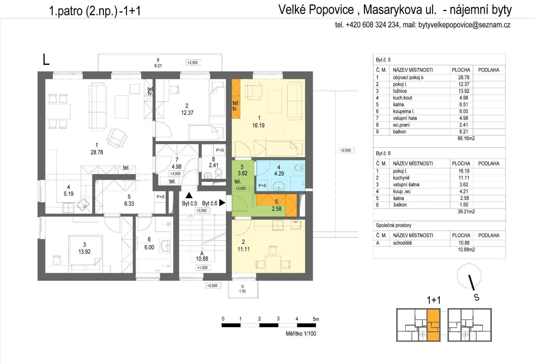 2+kk, Masarykova 115, Velké Popovice, Praha-východ, Středočeský kraj