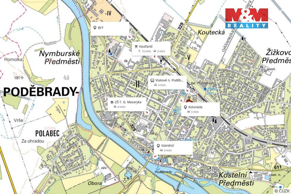 2+kk, Kozinova, Poděbrady, Nymburk, Středočeský kraj