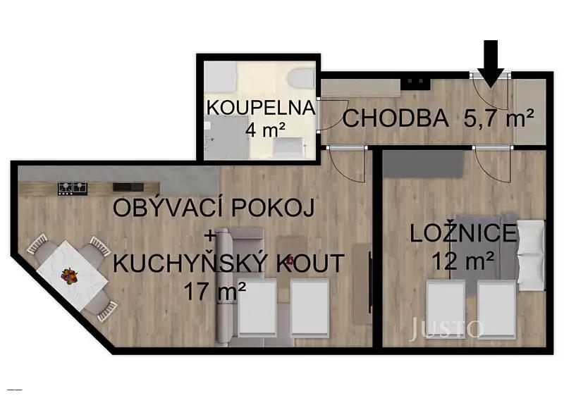 2+kk, Soukenická, Bechyně, Tábor, Jihočeský kraj