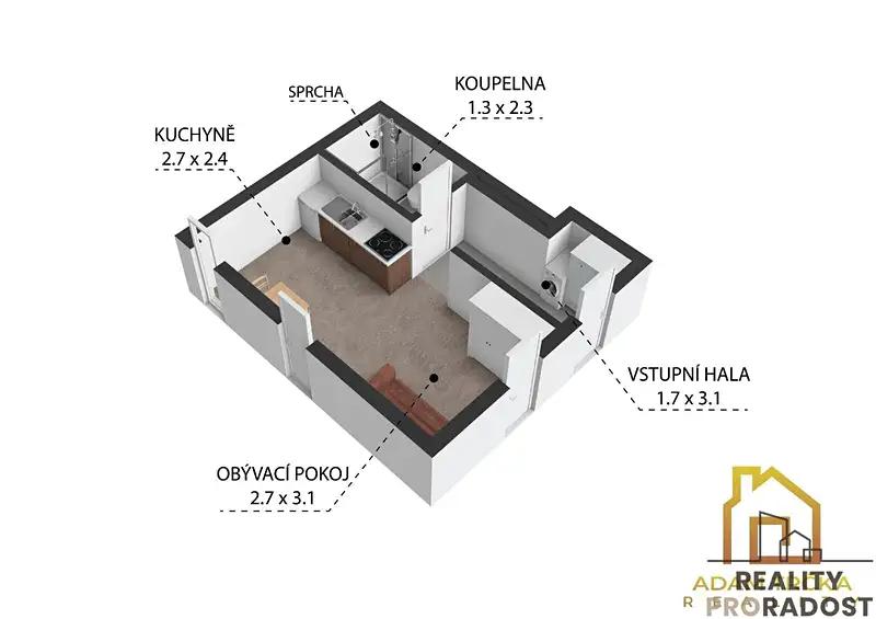 1+kk, Hradiska, Brno-město, Jihomoravský kraj