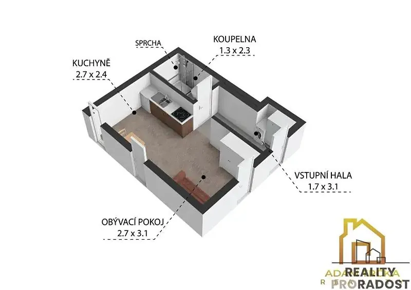 1+kk, Hradiska, Brno-město, Jihomoravský kraj