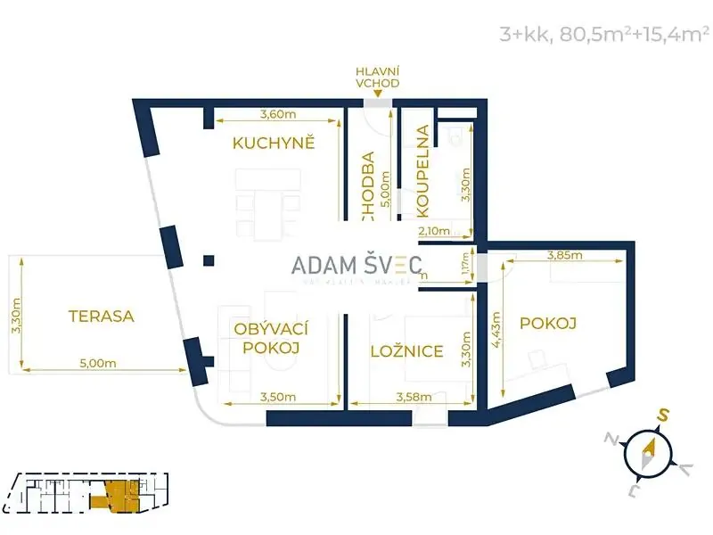 3+kk, Ostravská, Olomouc, Olomoucký kraj