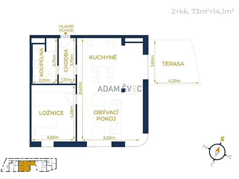2+kk, Ostravská, Olomouc, Olomoucký kraj