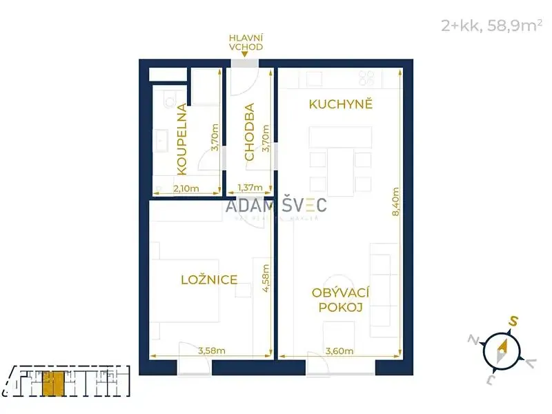 2+kk, Ostravská, Olomouc, Olomoucký kraj