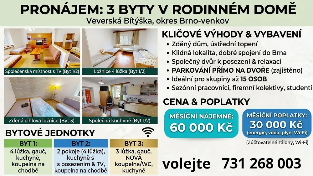 Pokoj, náměstí Na Městečku, Veverská Bítýška, Brno-venkov, Jihomoravský kraj